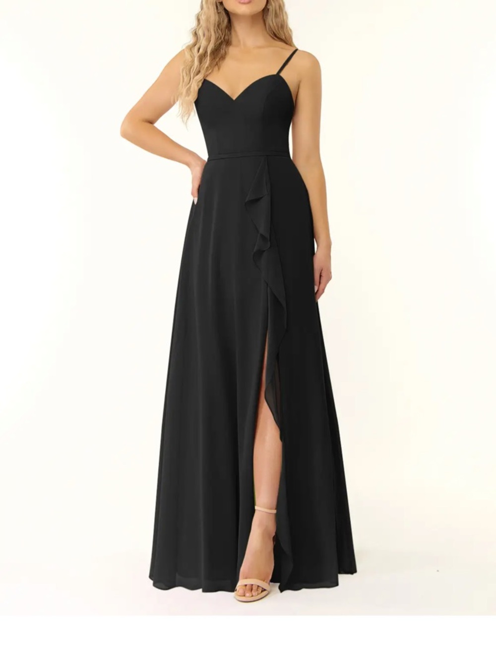Azazie Black Bridesmaids Dress - Picture 2 of 4